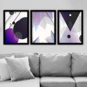 Image of 3SC128 Multicolor Decorative Framed Painting (3 Pieces)