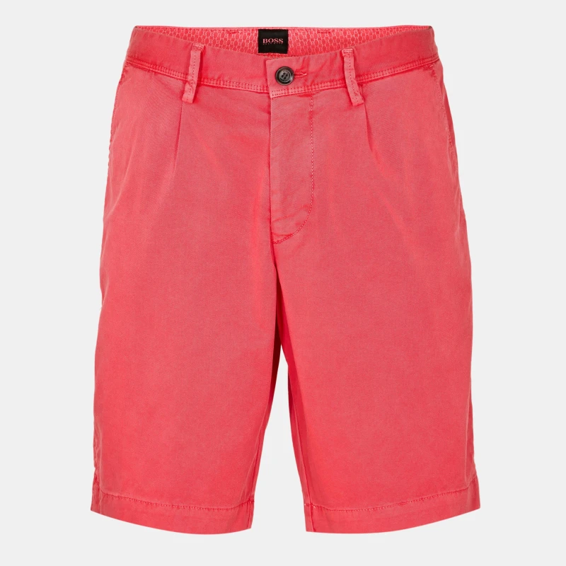 Image of Boss Mens Slice Tailored Fit Chino Shorts Medium Red male 30W R