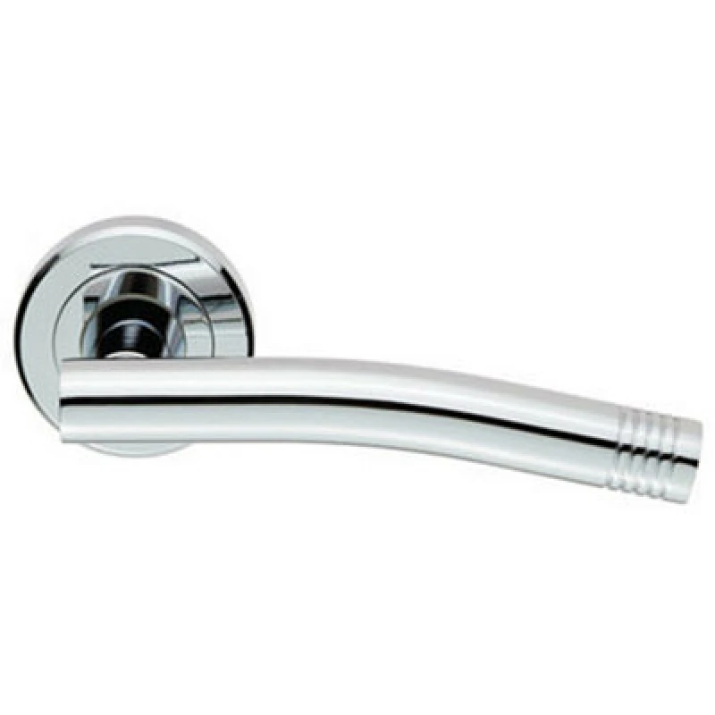Image of Loops PAIR Round Bar Handle with Arch Concealed Fix Round Rose Polished Chrome Multi