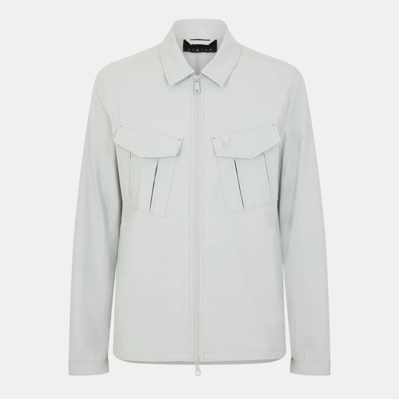 Image of Lyle and Scott Mens Pocket Button-Through Overshirt Grey Mirage male L