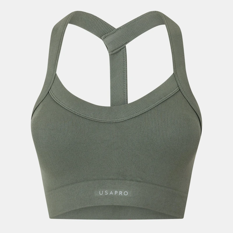 Image of USA Pro x Sophie Habboo Sculpt Y Back Bra - Green Green 8