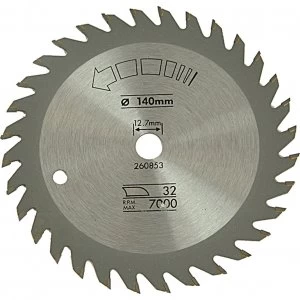 Image of Black and Decker Piranha TCT Fine Cross Cutting Circular Saw Blade 140mm 32T 12.7mm