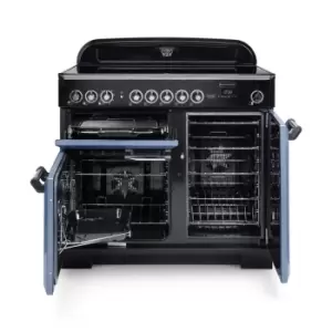 Image of Rangemaster CDL90ECCB/C CLASSIC DELUXE 90cm Ceramic Cooker, Charcoal Black
