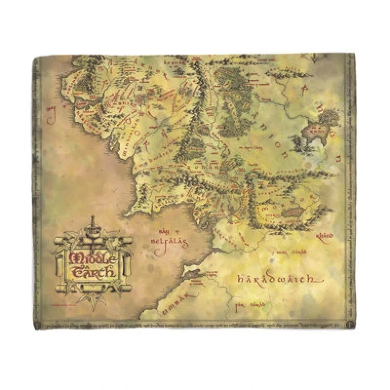 Image of Lord Of The Rings Middle Earth Fleece Blanket - M