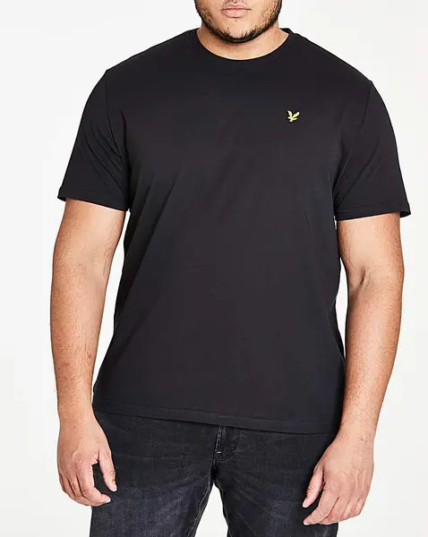 Image of Lyle & Scott Lyle & Scott Crew Neck T-Shirt Black Male M40 VY46211