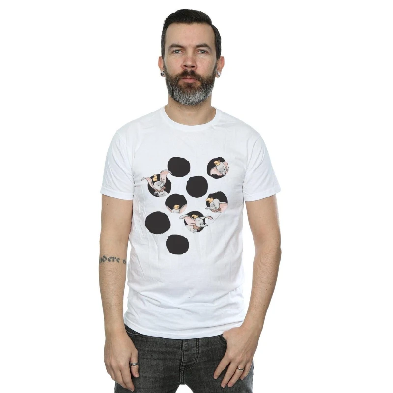 Image of Disney Men Dumbo Peekaboo T-Shirt in White Size: Small White S Male 5057955962186