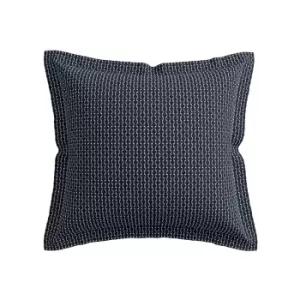 Image of Bedeck of Belfast Aruni Textured Weave Square Oxford Pillowcase, Midnight