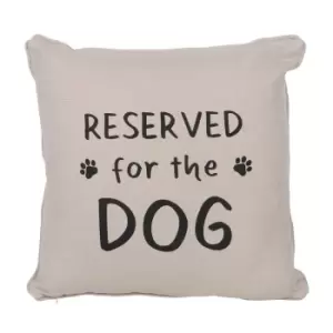 Image of Something Different Reserved for the Dog Filled Cushion (One Size) (Cream/Black)