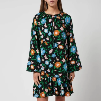 Image of Kate Spade New York Womens Floral Garden Tie Neck Dress - Multi - M