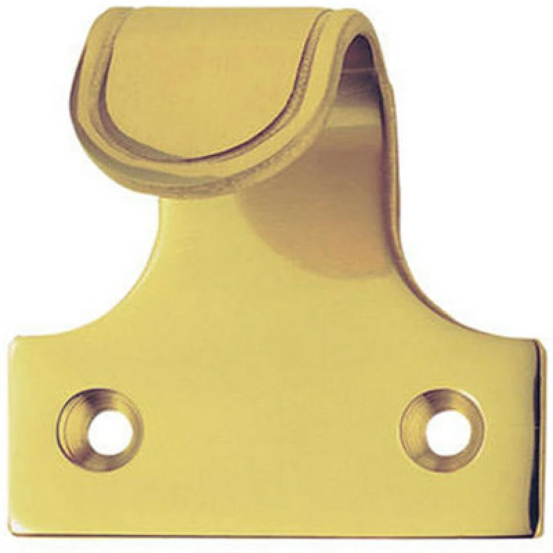 Image of Loops Sash Window Lift Handle 53 x 52mm 33mm Fixing Centres Polished Brass Metallics unisex