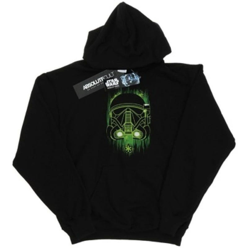 Image of Star Wars Rogue One Death Trooper Green Helmet Hoodie Black male