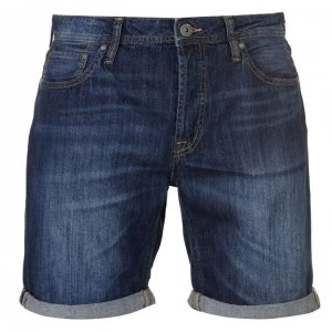 Image of Jack and Jones Jeans Intelligence Rick Denim Shorts - Dark Wash