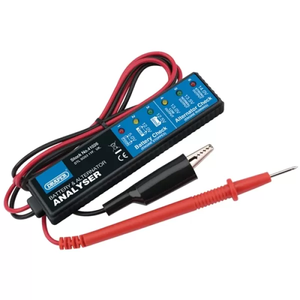 Image of Draper Battery and Alternator Analyser for 12V DC Systems