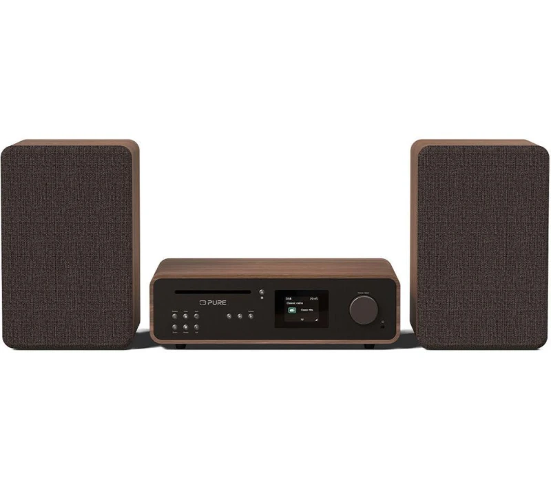 Image of PURE Classic Stereo Traditional Hi-Fi System - Coffee Black & Walnut, Brown,Black 759454301309