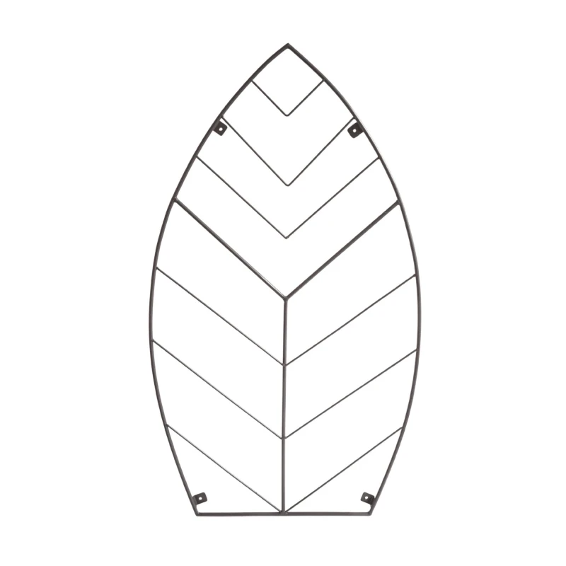 Image of Ivyline Outdoor Leaf Trellis Zinc H100cm W80cm Silver
