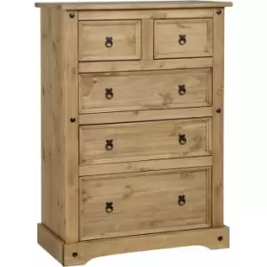 Image of Seconique - Corona Mexican Pine 3+2 Drawer Chest