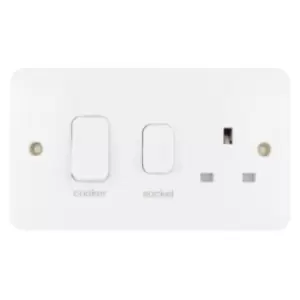 Image of Schneider Lisse 45a Double-pole Cooker Control Unit With Switched 13a Socket - GGBL4001