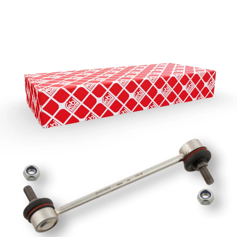 Image of FEBI BILSTEIN 28268 Anti-roll bar link OE Turbo NEW, Rear Axle Right Steel Link Stabiliser (3229)