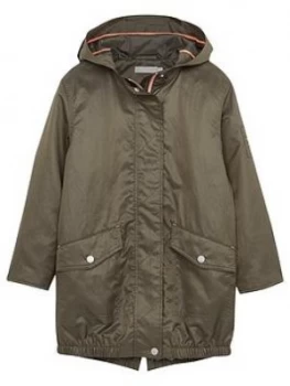 Image of Mintie By Mint Velvet Girls Stripe Back Parka - Khaki
