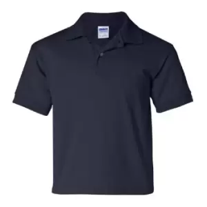 Image of Gildan DryBlend Childrens Unisex Jersey Polo Shirt (M) (Navy)
