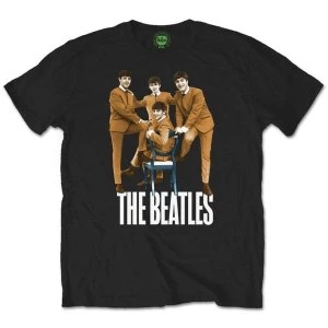 Image of The Beatles Chair Mens XX-Large T-Shirt - Black