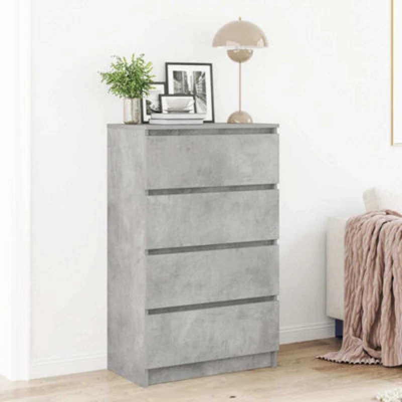 Image of Vidaxl Sideboard Concrete Grey 60X35X98.5cm Engineered Wood