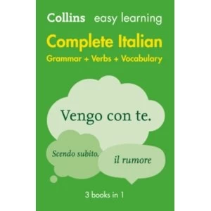 Image of Easy Learning Italian Complete Grammar, Verbs and Vocabulary (3 books in 1)