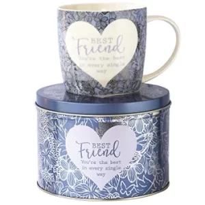 Image of Arora 7051 Said with Sentiment Mug & Tin-Best Friend, Ceramic