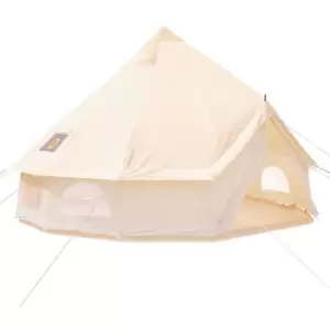 Image of VEVOR 5M Bell Tent Canvas Teepee/Tipi Waterproof Outdoor Glamping W/ Stove Hole