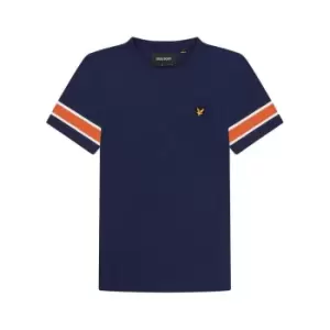 Image of Lyle and Scott Rib Insert T Shirt - Blue
