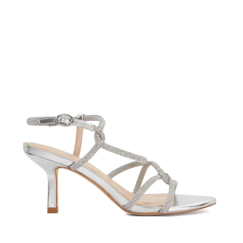 Image of Dune London Malfi Heeled Sandals Silver female 4 (37)