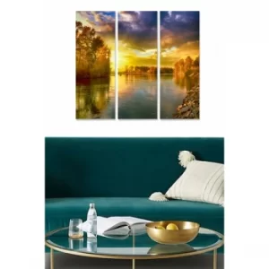 Image of MDF2648238 Multicolor Decorative MDF Painting (3 Pieces)