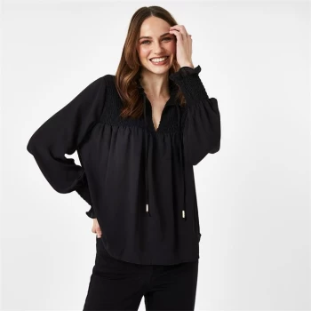 Image of Biba BIBA Shirred Blouse - Black