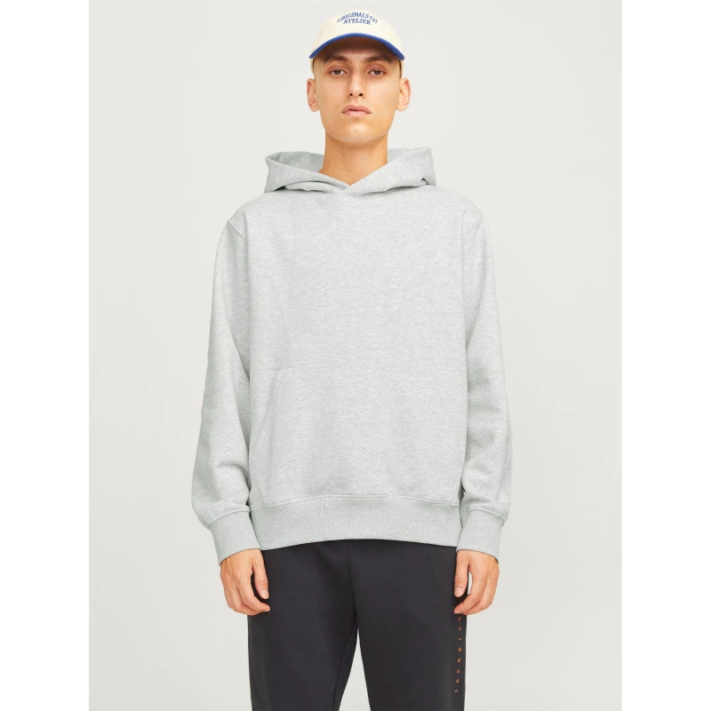 Image of Jack and Jones Urban Edge 400 GSM Hoodie Mens White Melange male M