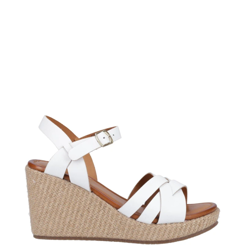 Image of Hush Puppies Phoebe Wedge Sandal - White White 8