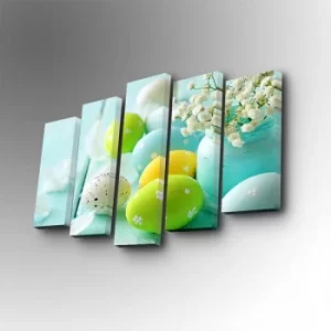 Image of 5PUC-153 Multicolor Decorative Canvas Painting (5 Pieces)