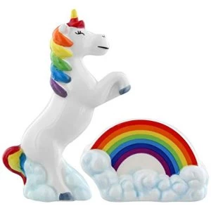 Image of Novelty Unicorn Rainbow Collectable Salt and Pepper Set