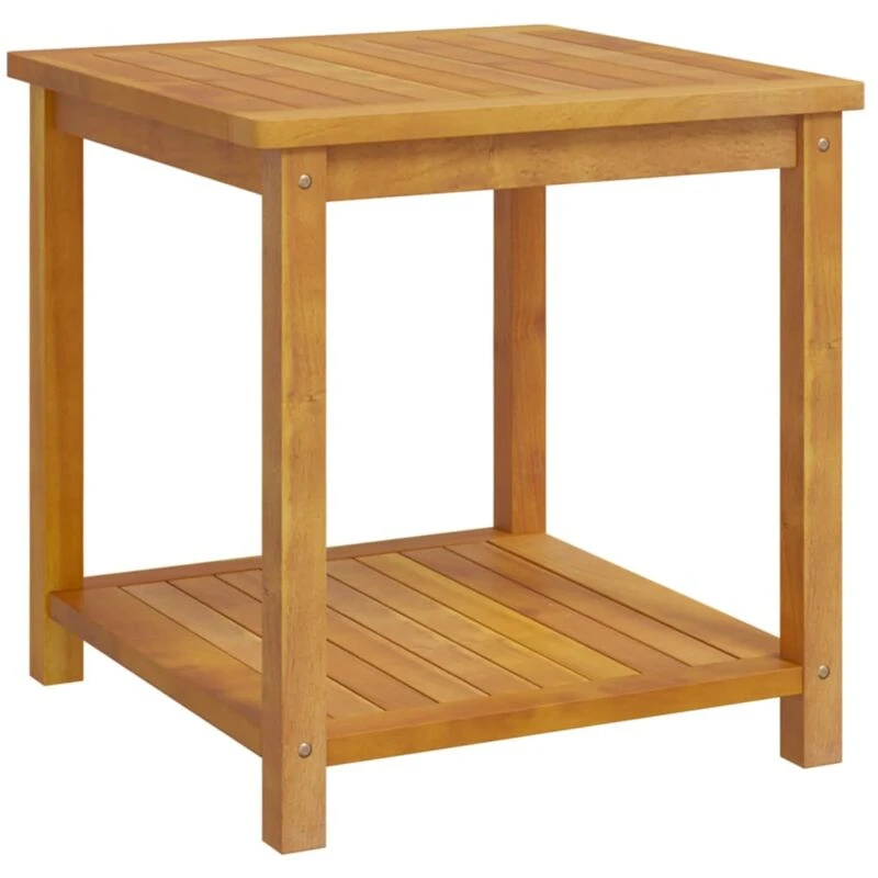 Image of vidaXL Solid Acacia Wood Side Table 45x45x45cm Living Room Furniture Stand