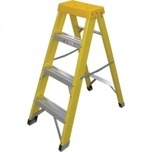 Image of Zarges Fibreglass Swingback Step Ladder 4
