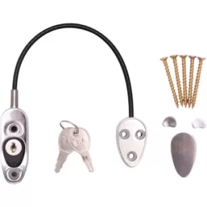 Image of ERA Window Safety Restrictor in Chrome Aluminium