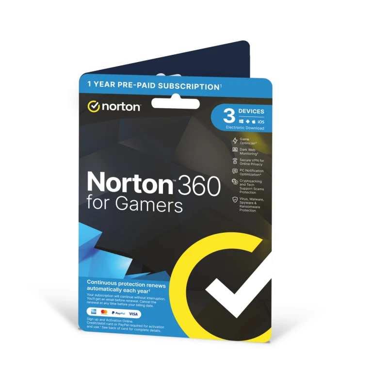 Image of Norton 360 Deluxe for Gamers 1 User 3 Device 12 Month Subscription Fre