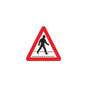 Image of Pedestrian Crossing Wall-fix Class 2 Reflective Aluminium Sign - 680 X 600MM