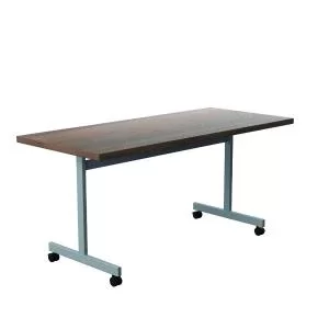 Image of Jemini Rectangular Tilting Table 1600x700x720mm Dark WalnutSilver