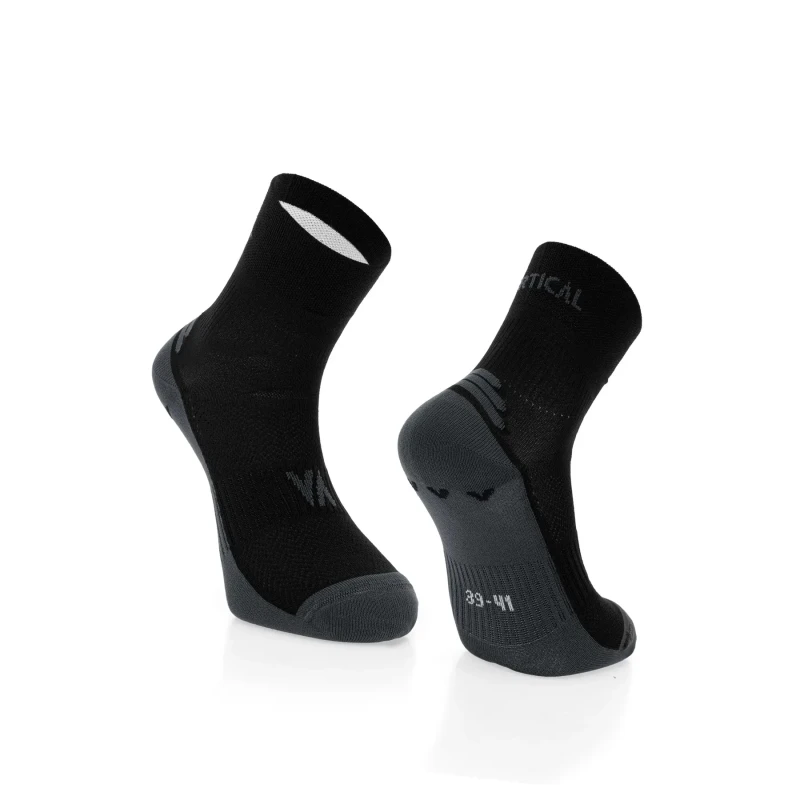 Image of Medium double layer socks Vertical Noir Unisex 36/38