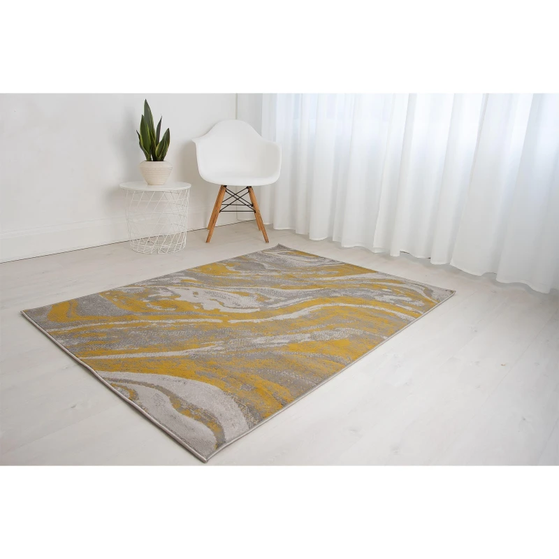 Image of Rugstyle BALLETTO 21EA Ochre/Grey unisex 80x150cm