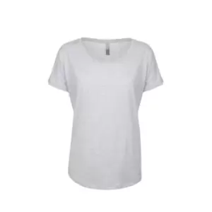 Image of Next Level Womens/Ladies Tri-Blend Dolman T-Shirt (S) (Heather White)