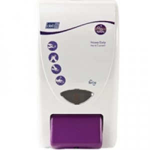 Image of Deb Stoko White and Purple Cleanse Heavy 2000 Washroom Dispenser HVY2L