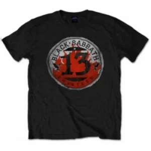 Image of Black Sabbath 13 Flame Circle Black T Shirt: X Large
