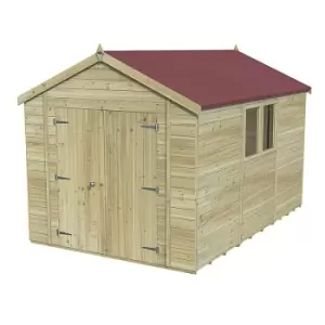 Image of 12' x 8' Forest Premium Tongue & Groove Pressure Treated Double Door Apex Shed (3.65m x 2.52m)