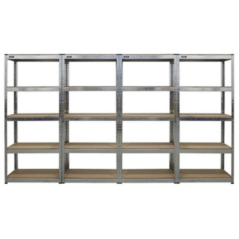 Image of Sealey Sealey - AP6150GSCOMBO Racking Unit 5 Shelf 150kg Capacity Per Level - Set of 4 AP6150GSCOMBO